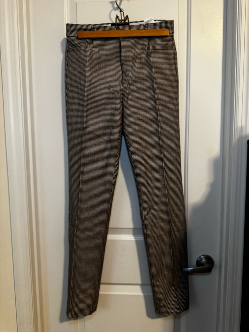Banana Republic NWOT Houndstooth High Rise Sloan Pants in Brown and Black 4